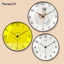 Nordic personality creative fashion watch wall clock Modern simple atmospheric watch Living room household silent quartz clock Bedroom