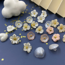 Shirt button small fragrance flower versatile Hanfu cardigan top button Womens exquisite shirt dress Chiffon