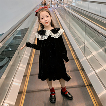 Korean girls autumn dress 2021 New Net Red Girl long sleeve skirt Spring Autumn style princess dress