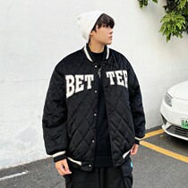 Carmack Flag Ship Shop Autumn Winter Japanese Department Harbour Wind Cotton Clothing Male ruffers Fried Street Loose Tooling Cotton Jersey Baseball Suit Jacket