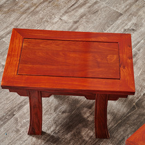 Redwood stool hedgehog Rosewood general stool log long square stool Chinese solid wood shoe stool Rosewood coffee table stool