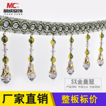 Cute Forming Window Accessories SX Gold Crown Drapes Lace Accessories Accessories Pendant Ball Crystal Beads Decorative curtain Head cloth Art bottom edge