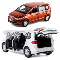 JK1 32 Volkswagen Touran L van MPV six-door sound and light metal car model boy toy car