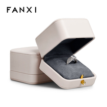 Vansi FANXI Wedding Ring Box Imported PU Ring Box Pending Necklace Customized Accessories Packaging Box H113