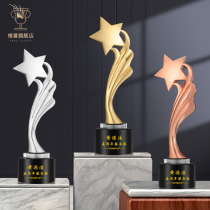 Metal trophy trophy making crystal trophy custom creative lettering medals customized corporate company excellent staff