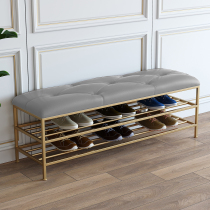 Changing shoes stool Home doorways Sitting Shoes Cabinet Racks Nordic Soft Bag entry Shoes Stool Light Extravagant to the door Long stool