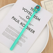 Creative cartoon bear gel pen cute learning stationery writing water pen fresh student exam black gel pen