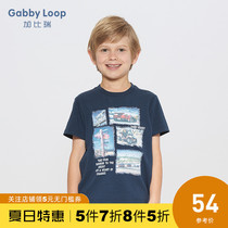 Gabriel childrens clothing summer new boys round neck short sleeve t-shirt
