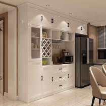 Simple modern dining side cabinet Living room cabinet Nordic wine cabinet wall cupboard Multi-function dining room refrigerator cabinet display cabinet