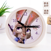 Animal City Bedside Mute Alarm Clock Students Creative Fashion Minima Bedroom Cartoon Children Cute Little Alarm Clock