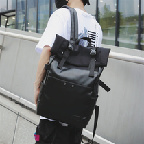 Folding large capacity double shoulder package simple fashion trend Korean version personality backpack for men and women high school students