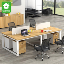 Staff desk Simple modern 2 4 6-person staff office desk table and chair combination office furniture