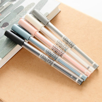 Simple gel pen small fresh student office full needle tube financial pen 0 35mm black blue personality pen