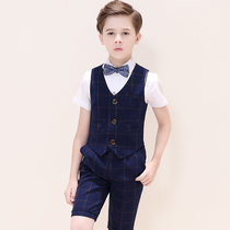 Childrens dress boy English piano performance costume flower boy boy vest set small host suit