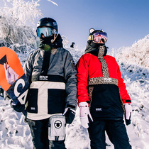 MNP ski clothes couple men and women plus cotton single double board Winter Japanese and Korean tide waterproof wind one dress two wear ski clothes