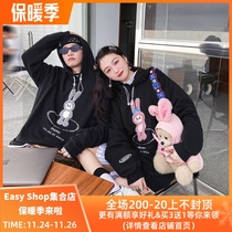 MAMC stuffed rabbit cartoon cute sweatshirt men and women loose couple doll pullover top shirt hoodie