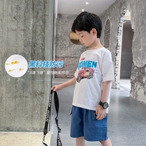 Childrens clothing boys summer clothes 2021 new short sleeve suit childrens summer handsome big boy Korean version of foreign style fashion tide