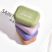 Minimalist frosted contact lens box portable ins small personality cute partner Double League clear New wind Mepupil Box