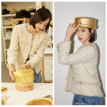 Sandro moscoloni2020 spring new star with wool tweed small fragrance short suit jacket women