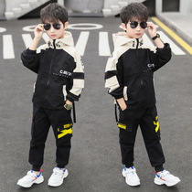 Childrens clothing boys  spring suit 2020 new middle and large childrens handsome spring shipping dynamic Western style two-piece Korean style tide