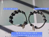 8mm128 surface terahertz 925 sterling silver transfer small bracelet melting ice energy stone couple handstring couple small gift