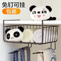 Under the table wire storage wardrobe storage rack artifact Kitchen wall cabinet storage rack under the wall rack cabinet layered hanging basket wall
