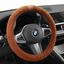 Steering Wheel Cover Winter Plush Woman Cartoon Cute Car Supplies Ornament Interior Car Accessories Warm Teddy Suede