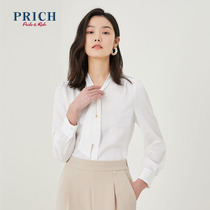 PRICH (shopping mall same model) 2021 New temperament pure color wild shirt women PRBAB1102E