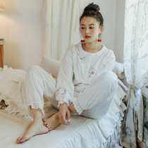 Lin Meng family moon clothes spring and autumn breastfeeding pajamas cotton maternal postpartum pregnant women pajamas lactation suit