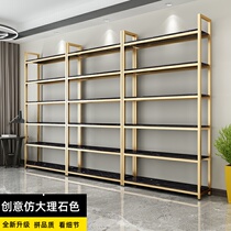 Shoe store creative marble shoe rack display rack shop shelf commercial multi-layer window childrens shoes bag rack with lamp