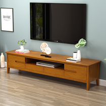 Nordic Solid Wood TV Cabinet Modern Minima Small Household Type Home Lockers Log Ground Cabinet Living-room TV Cabinet Composition