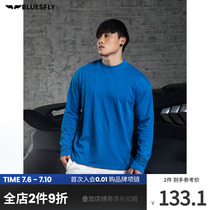 BLUESFLY autumn winter long sleeve T-shirt male loose casual pure cotton workout gym training sports gym blouse jersey