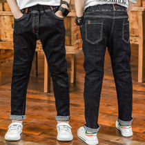2020 boys jeans spring and autumn new trendy big boys trousers Korean version slim pencil pants elastic pants