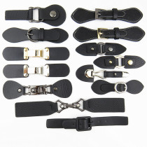 High-grade leather buckle lock wool leather button coat trench coat sweater fur cuff decorative buckle waist belt buckle