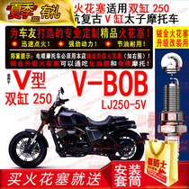 TORCH Iridium Gold Spark Plug applies V-BOB Longjia V bully double cylinder 250 LJ250-5V Retro taiko Moto