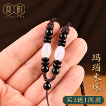 Love the red agate male Lady pendant lanyard necklace rope and Tian Yupei Jade gold pendant hanging rope