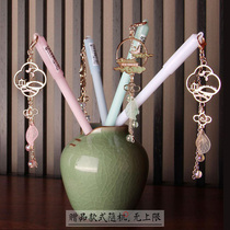 Ancient style hanging pen beautiful pen beautiful pen gel pen cute girl heart hanging pen black pen student use