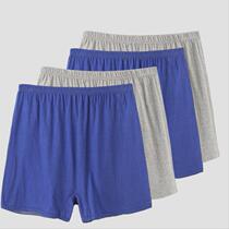 Pants head fashion middle-aged and elderly middle-aged solid color shorts Tide brand sweat-absorbing large mens underwear boxer pants cotton personality