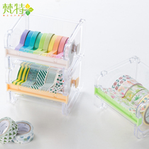 Stable and paper tape box tape cutter office desktop stationery storage box finishing box FS064