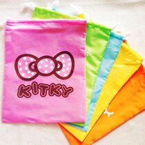 Primary and secondary school students Cork pockets lunch soup bowls storage rice bags sundries drawstring storage corset pockets 2 packs