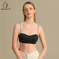LAEMAYNY letter shoulder strap underwear woman gathered uncertain shoulder-free bra cover chest wrapped in English smear