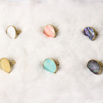 Creative Light Lavish Brass Shell Handle Wardrobe Cabinet Shoe Cabinet Drawers Cabinet cabinet door knob Minimalist Round small