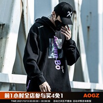 Xiaobin Guochao hooded clothes mens Tide brand loose hip hop couple clothes printing Joker Street hoodie coat