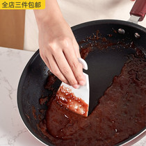 Household one-piece silicone scraper kitchen pot dish sauce cleaning scraper multifunctional small triangle rubber knife