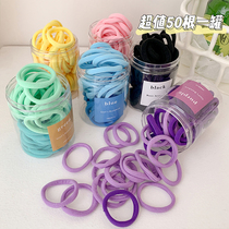 Candy color head rope summer leather band female tie head high elastic durable leather case simple forest hair rope rubber band Hairband