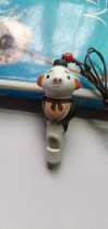 Cute cartoon whistle necklace pendant can blow ceramic trinkets original jewelry adult student small fresh