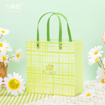 Fang Senyuan hipster gift bag net red Simple Green Wild Wild Girl Girl transparent portable packaging empty bag