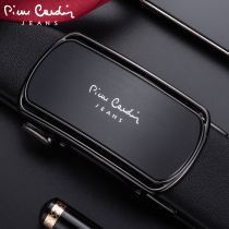 Pierre Cardin mens leather belt mens leather automatic buckle luxury belt 2021 new pure cowhide belt