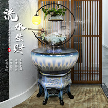 Running water makes money ornaments circulating water large landing living room TV cabinet office waterscape opening moving to a new house giving gifts