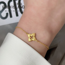 Fulai Island gold bracelet pure gold 999 ancient gold Buccellati four-leaf clover bracelet fashion women